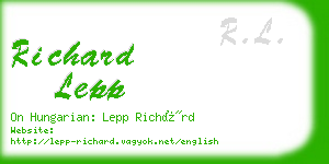 richard lepp business card